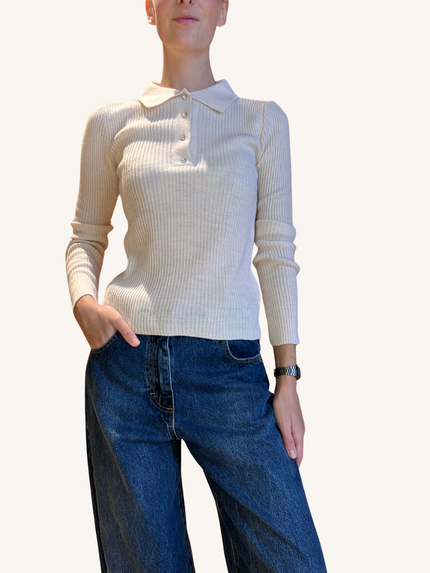 POLO COSTINA STRASS PANNA