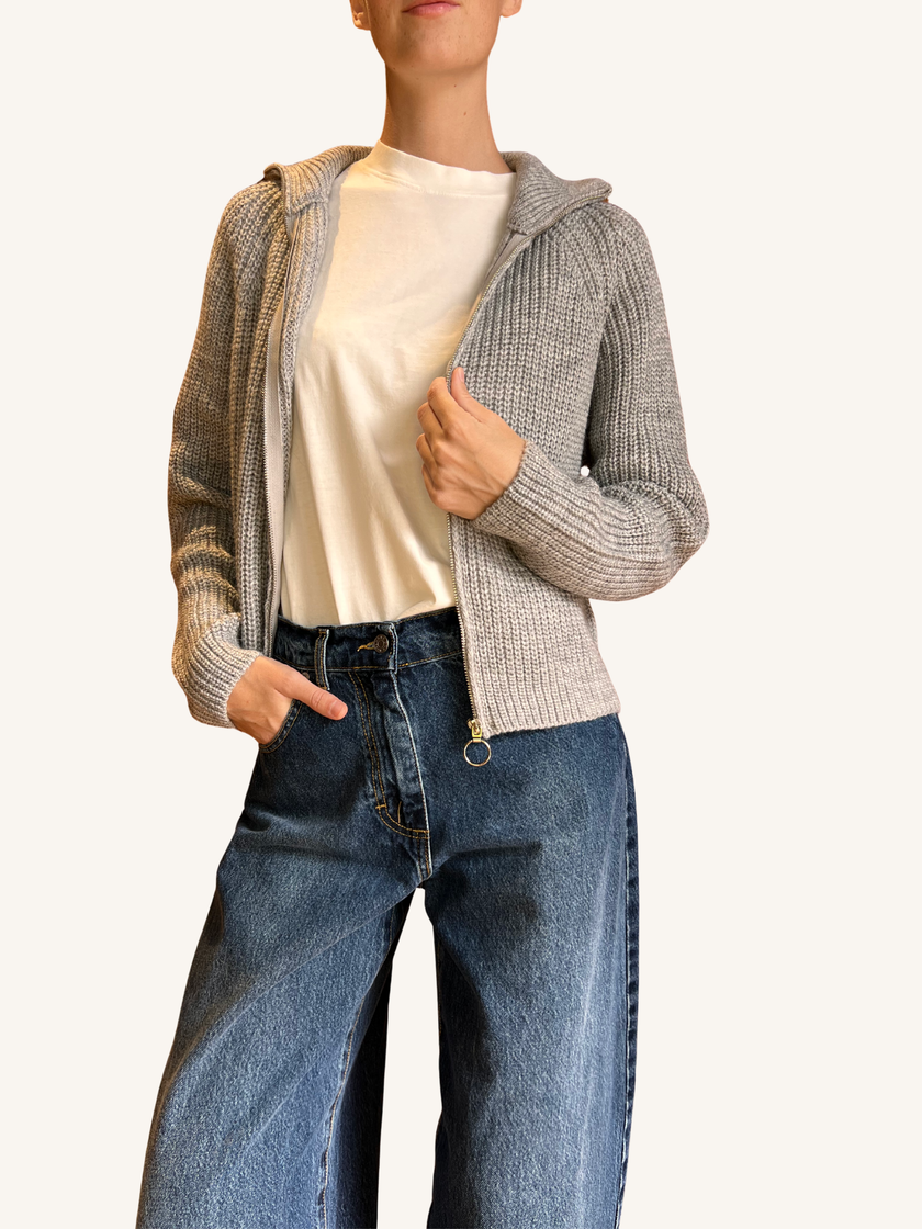 CARDIGAN CAMIONISTA ZIP PERLA