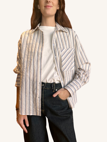 Camicia Righe Panna