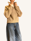 CARDIGAN CAMIONISTA ZIP BEIGE