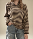 MAGLIA RIGATA HAVEONE MORO/BEIGE