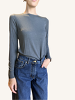 MAGLIA CASHMERE GIROCOLLO GRIGIO SCURO