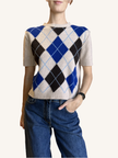 MAGLIONE MANICA CORTA A ROMBI