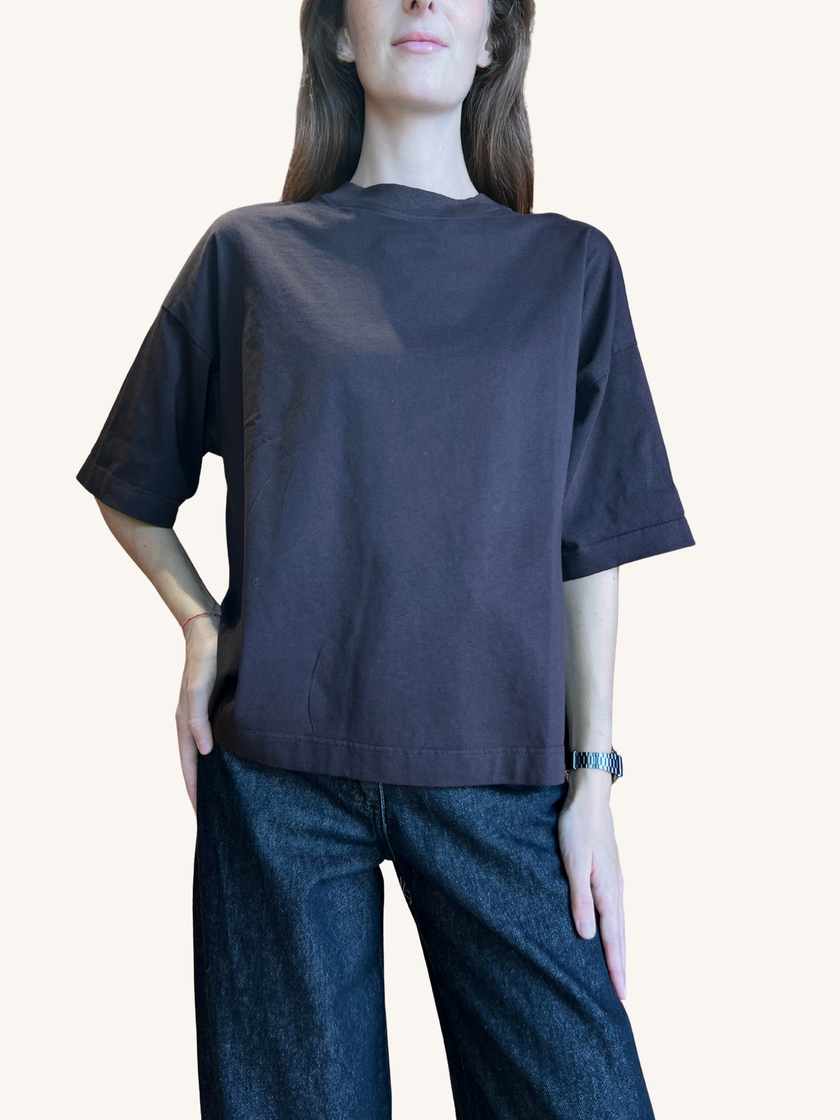 T-SHIRT MANICA CORTA OVER MORO